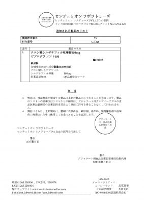 政府認証証明書　日本語
