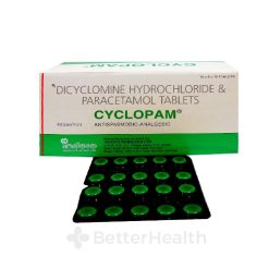 サイクロパム - ジサイクロミン+パラセタモール（Cyclopam - Dicyclomine + Paracetamol）