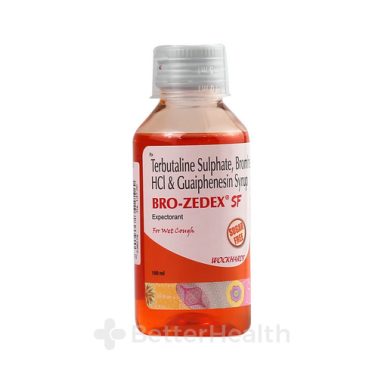ブロゼデックスシロップ - テルブタリン＋ブロムヘキシン＋グアイフェネシン（Bro-Zedex Syrup - Terbutaline + Bromhexine + Guaiphenesin）